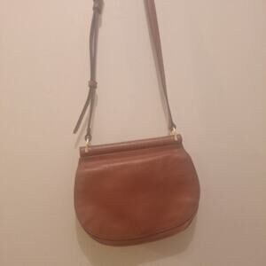 Vintage Vera Bradley Sidesaddle Leather Crossbody Bag Nice Shape